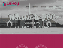 Tablet Screenshot of leroychristianchurch.org